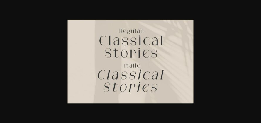 Classical Stories Font Poster 10