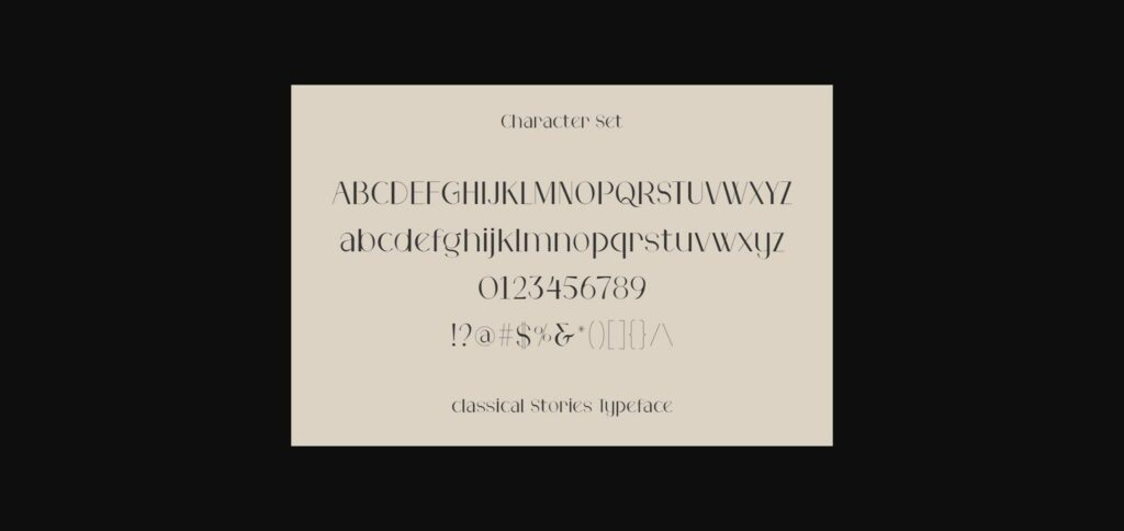 Classical Stories Font Poster 11