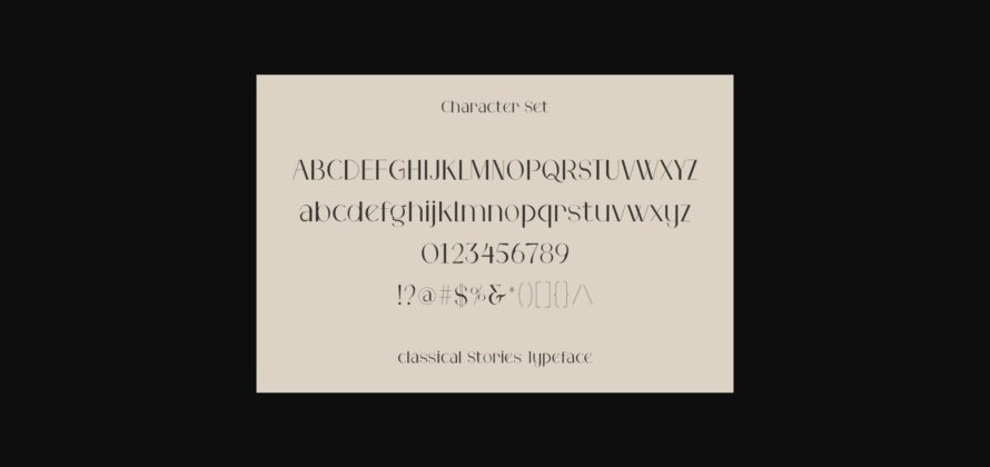 Classical Stories Font Poster 11