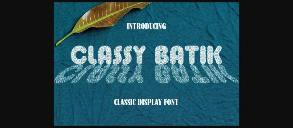 Classy Batik Font Poster 3