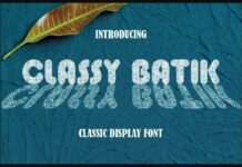 Classy Batik Font Poster 1