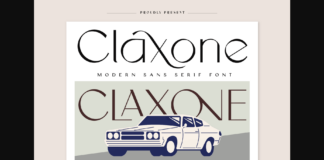 Claxone Font Poster 1