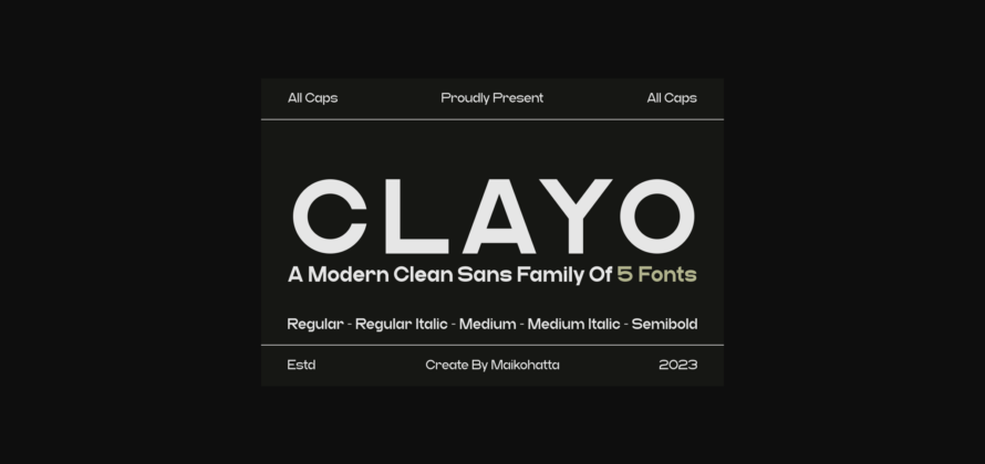 Clayo Font Poster 3