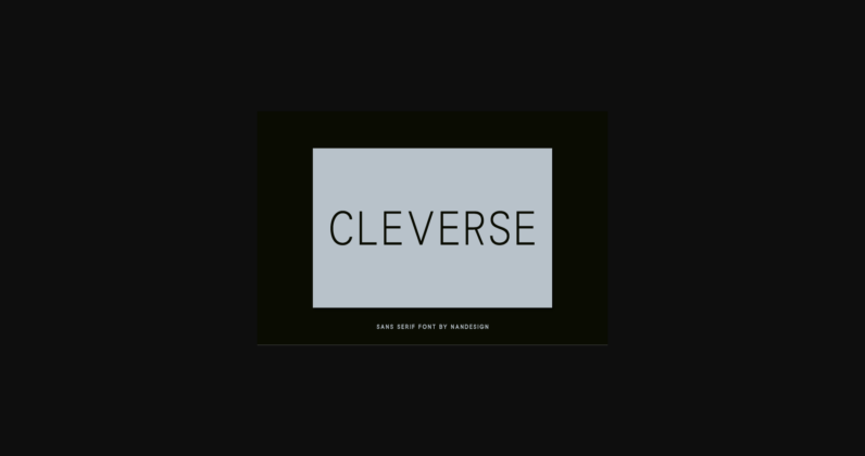 Cleverse Font Poster 3