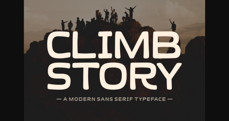 Climb Story Font Poster 3