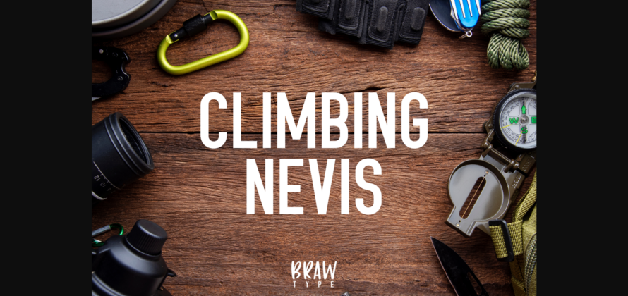 Climbing Nevis Font Poster 1