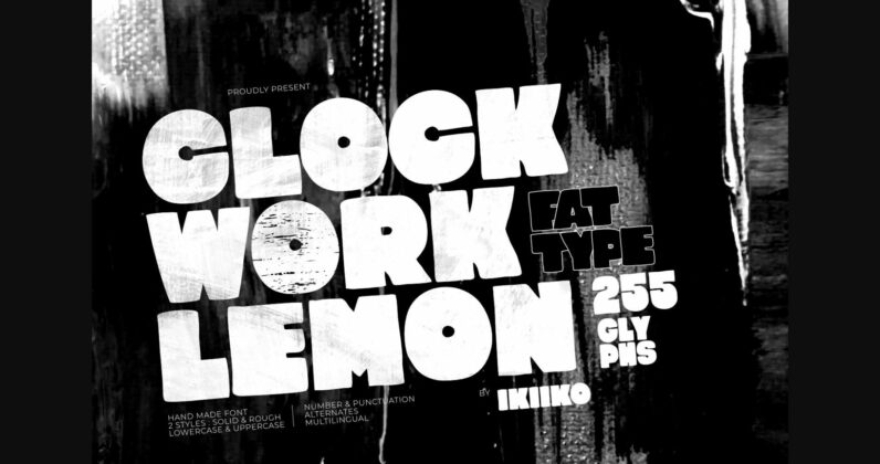 Clockwork Lemon Font Poster 3