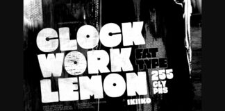 Clockwork Lemon Font Poster 1