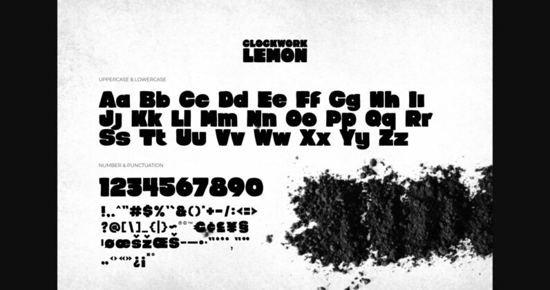 Clockwork Lemon Font Poster 8