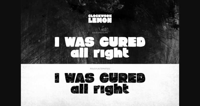 Clockwork Lemon Font Poster 9