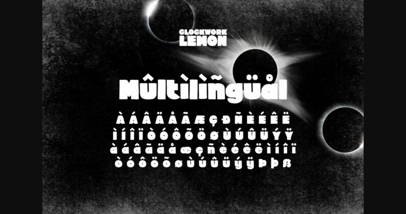 Clockwork Lemon Font Poster 10