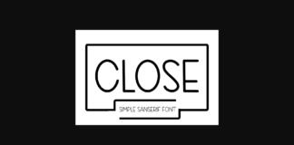 Close Font Poster 1
