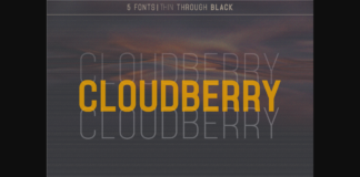 Cloudberry Font Poster 1