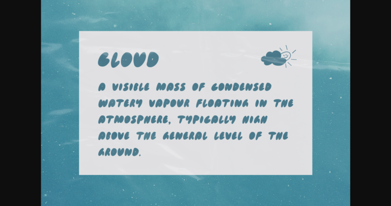 Cloudbusting Font Poster 9