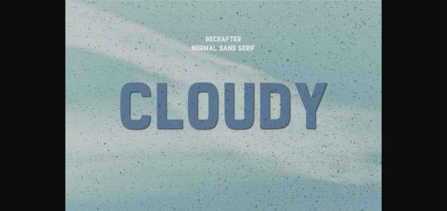 Cloudy Font Poster 3