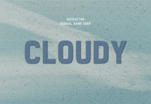 Cloudy Font Poster 1