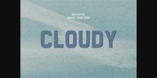 Cloudy Font Poster 1