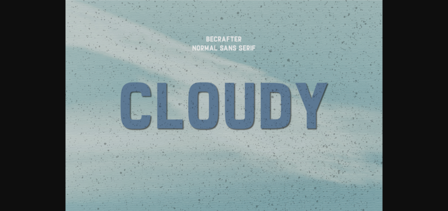 Cloudy Font Poster 1