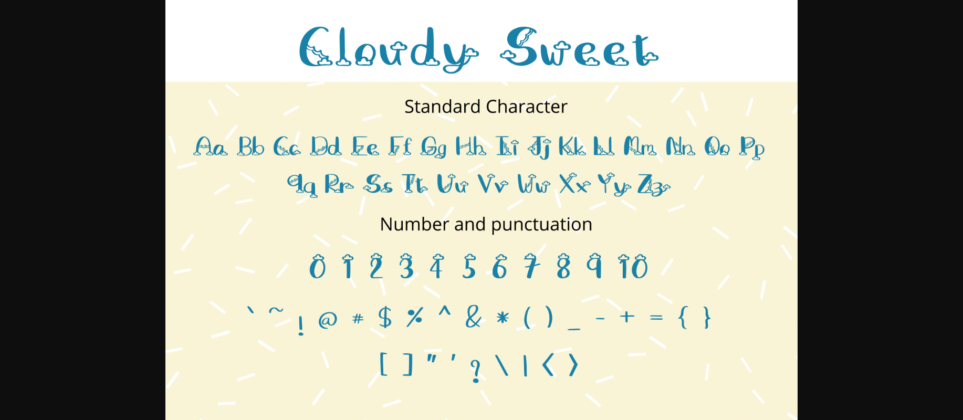 Cloudy Sweet Font Poster 5