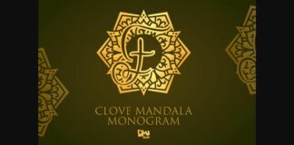 Clove Mandala Monogram Font Poster 1