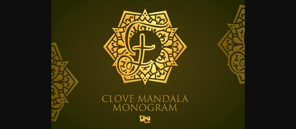 Clove Mandala Monogram Font Poster 1