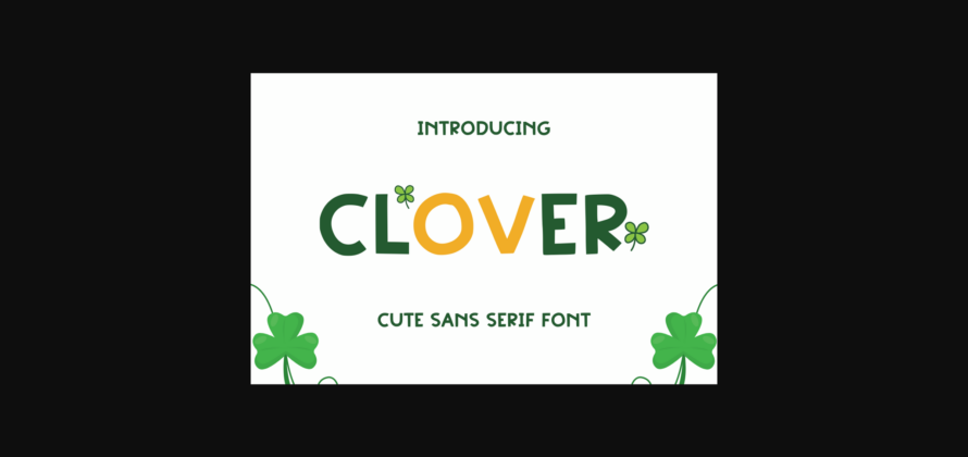 Clover Font Poster 1