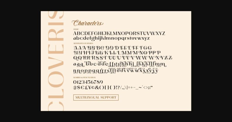 Cloveris Font Poster 9