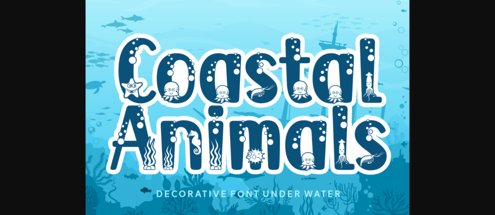 Coastal Animals Font Poster 3