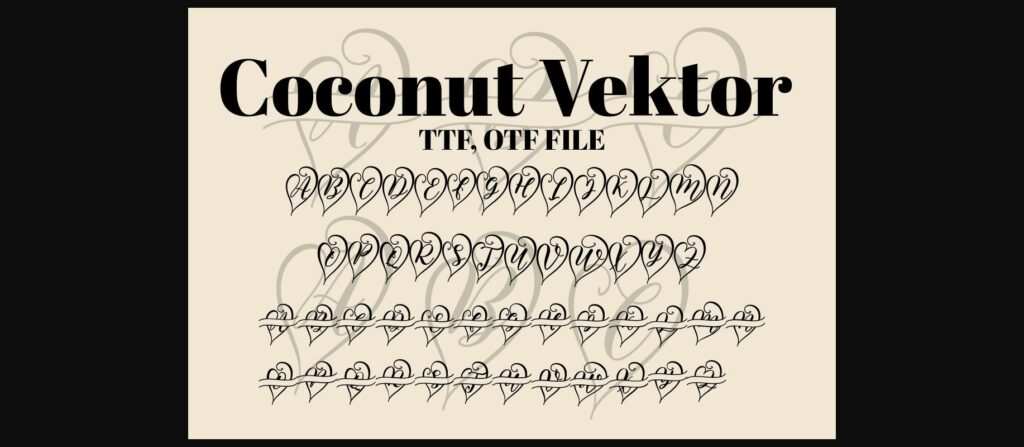 Coconut Vector Font Poster 3