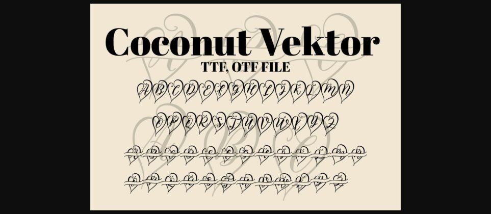 Coconut Vector Font Poster 3