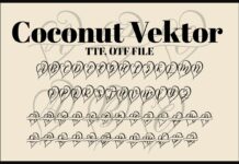 Coconut Vector Font Poster 1