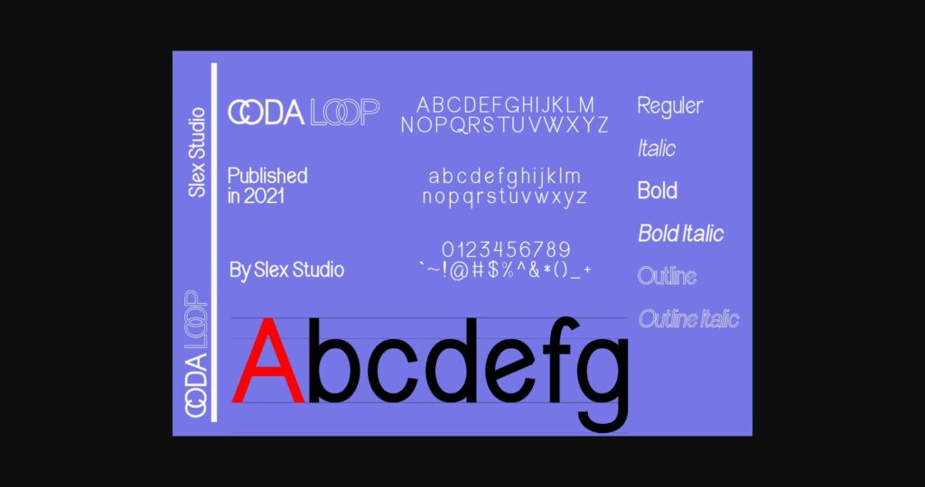 Coda Loop Font Poster 7