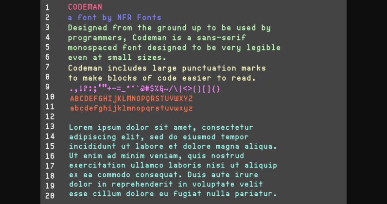 Codeman Font Poster 3