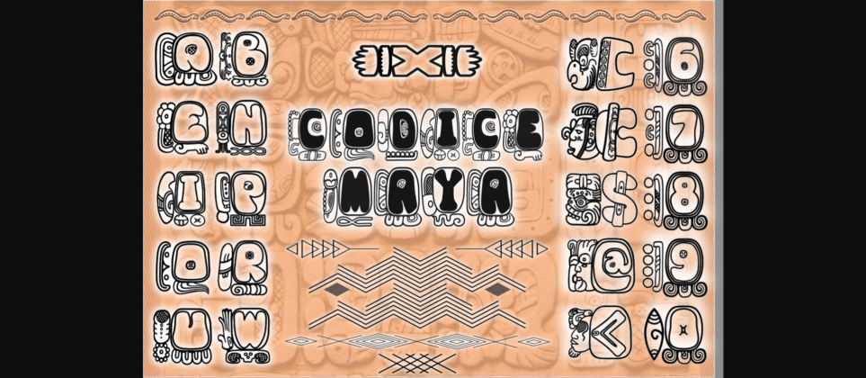 Codice Maya Font Poster 4