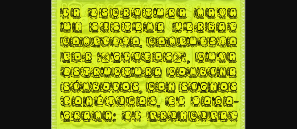 Codice Maya Font Poster 5