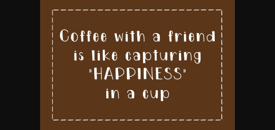 Coffee and Friend Font Poster 4