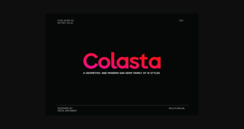 Colasta Font Poster 3