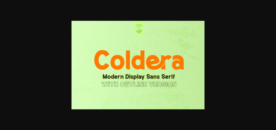 Coldera Font Poster 3