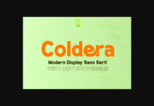Coldera Font Poster 1