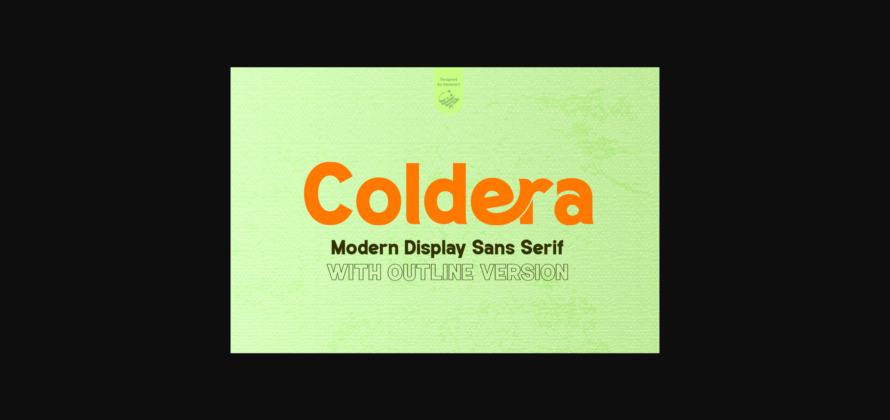 Coldera Font Poster 1