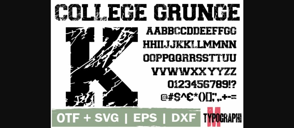 College Grunge Font Poster 3