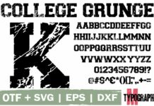 College Grunge Font Poster 1