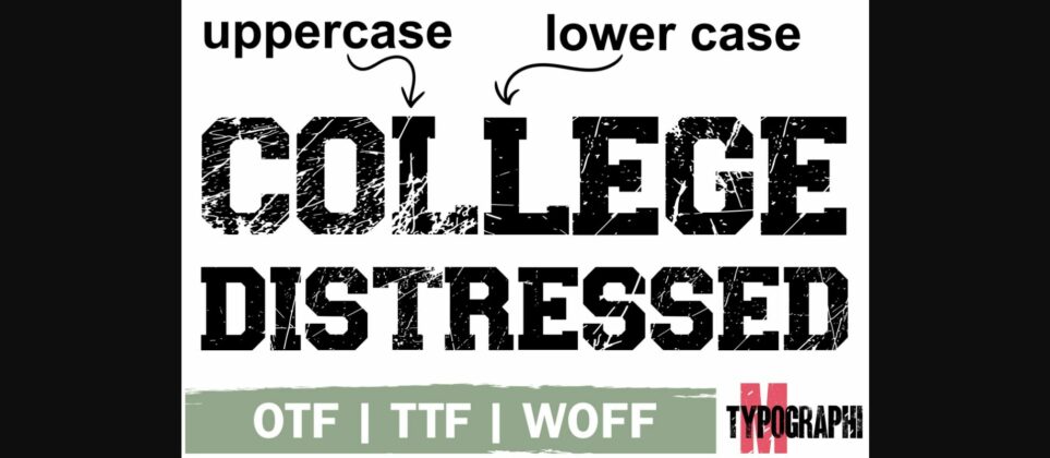 College Grunge Font Poster 6