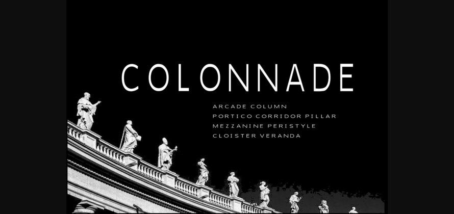 Colonnade Font Poster 1