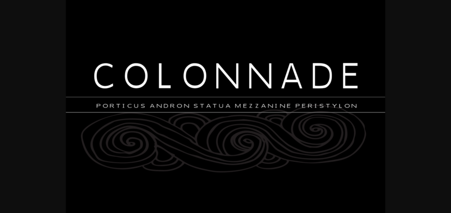 Colonnade Font Poster 2