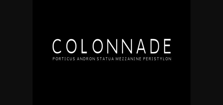 Colonnade Font Poster 5