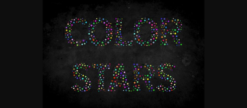 Color Stars Font Poster 4