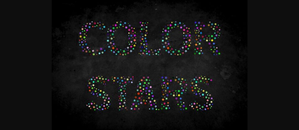 Color Stars Font Poster 4