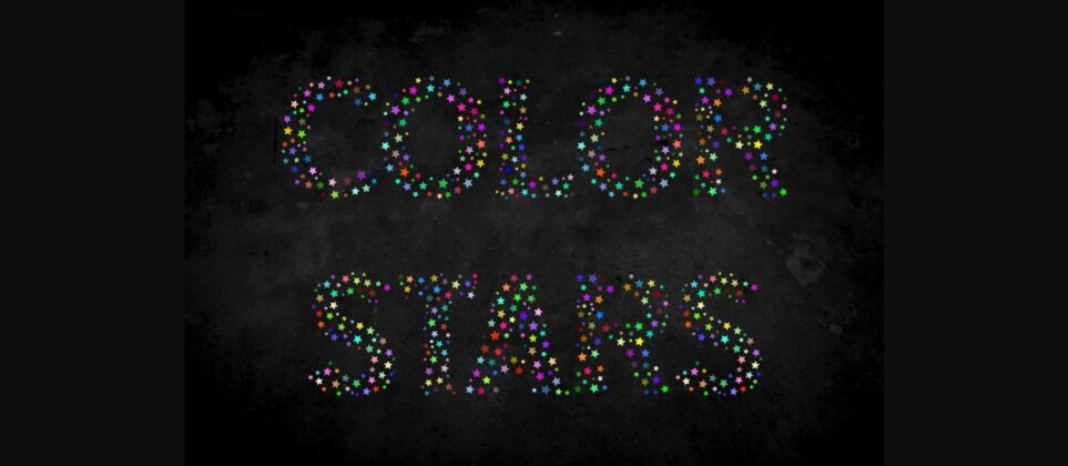 Color Stars Font Poster 4