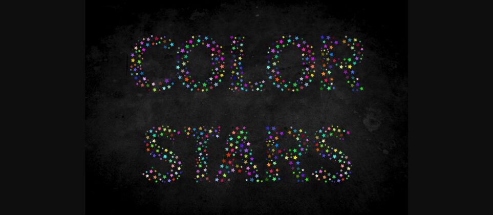 Color Stars Font Poster 2